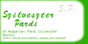 szilveszter pardi business card